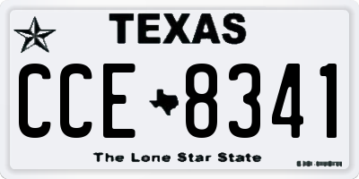 TX license plate CCE8341