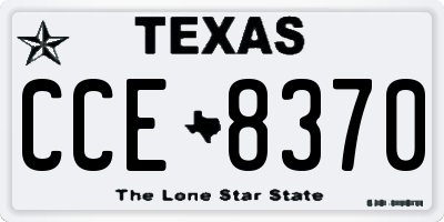 TX license plate CCE8370