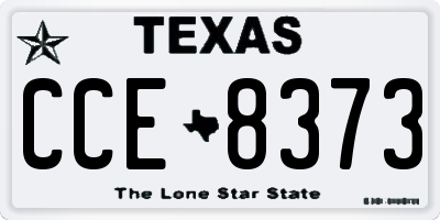 TX license plate CCE8373