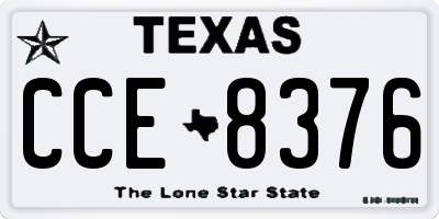 TX license plate CCE8376