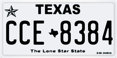TX license plate CCE8384