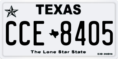 TX license plate CCE8405