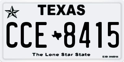 TX license plate CCE8415