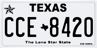 TX license plate CCE8420