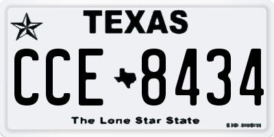 TX license plate CCE8434