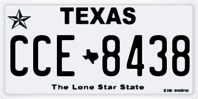 TX license plate CCE8438