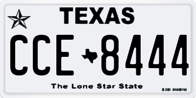 TX license plate CCE8444