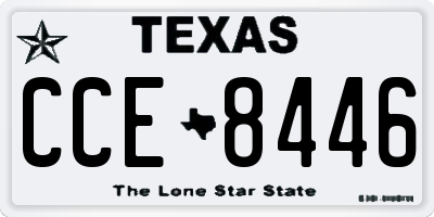 TX license plate CCE8446