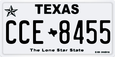 TX license plate CCE8455