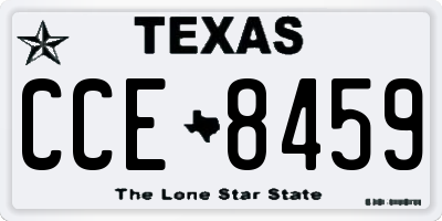 TX license plate CCE8459