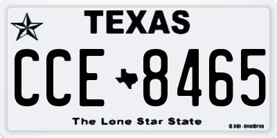 TX license plate CCE8465