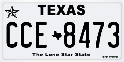 TX license plate CCE8473