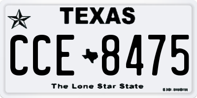 TX license plate CCE8475