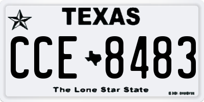TX license plate CCE8483