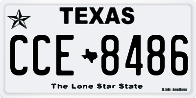 TX license plate CCE8486