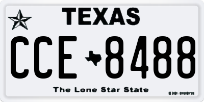 TX license plate CCE8488