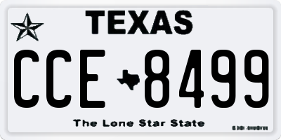 TX license plate CCE8499