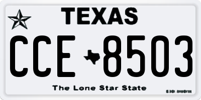 TX license plate CCE8503