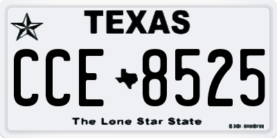 TX license plate CCE8525