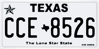 TX license plate CCE8526