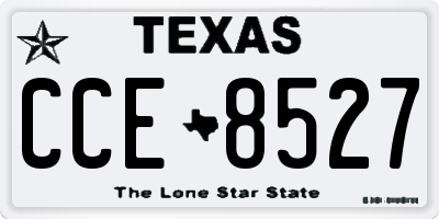 TX license plate CCE8527