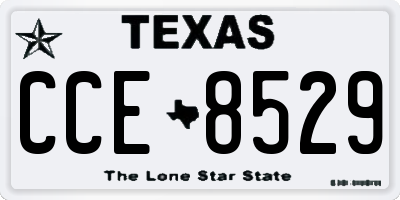 TX license plate CCE8529