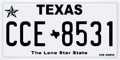 TX license plate CCE8531