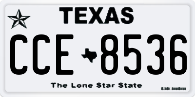 TX license plate CCE8536