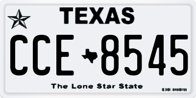 TX license plate CCE8545