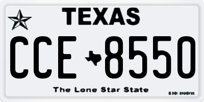 TX license plate CCE8550