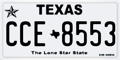TX license plate CCE8553