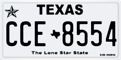 TX license plate CCE8554