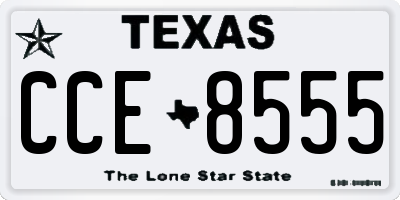 TX license plate CCE8555