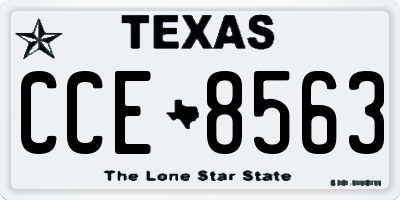 TX license plate CCE8563