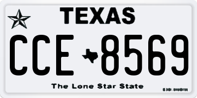 TX license plate CCE8569
