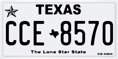 TX license plate CCE8570