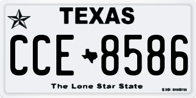 TX license plate CCE8586