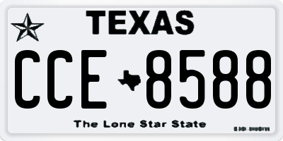 TX license plate CCE8588