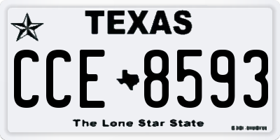 TX license plate CCE8593