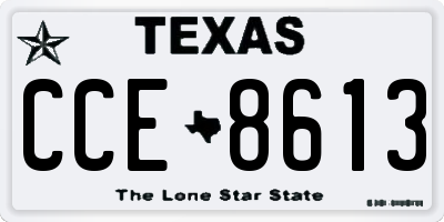 TX license plate CCE8613