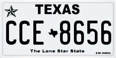 TX license plate CCE8656