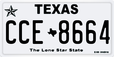 TX license plate CCE8664