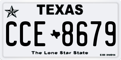 TX license plate CCE8679