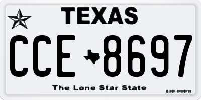 TX license plate CCE8697