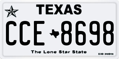 TX license plate CCE8698