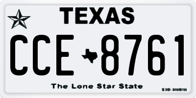 TX license plate CCE8761