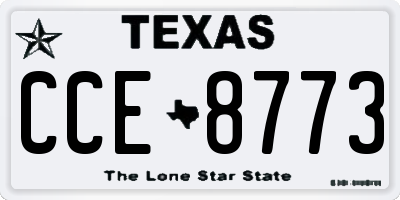 TX license plate CCE8773