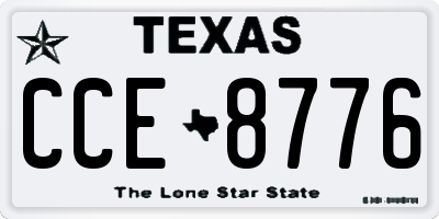 TX license plate CCE8776