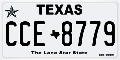 TX license plate CCE8779