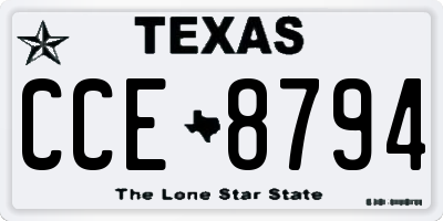 TX license plate CCE8794